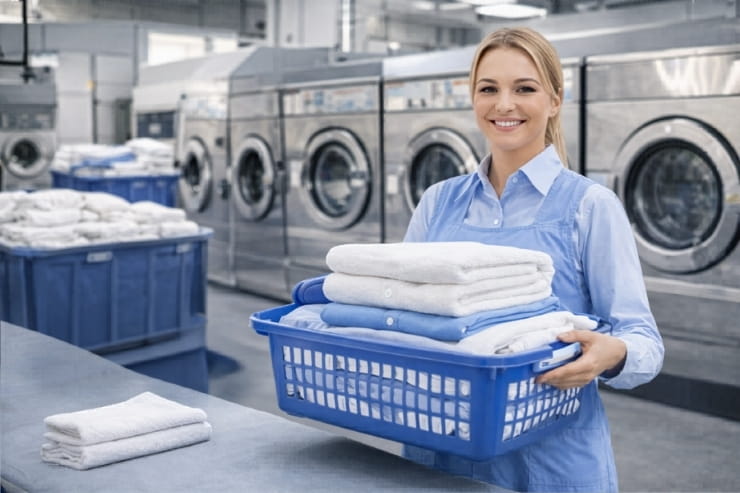 Commercial laundry service in Abu Dhabi for families and businesses