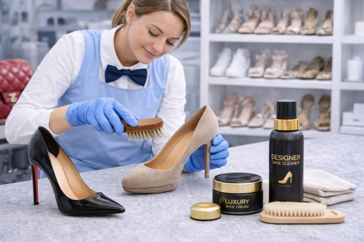 luxury designer shoe cleaning service in Abu Dhabi
