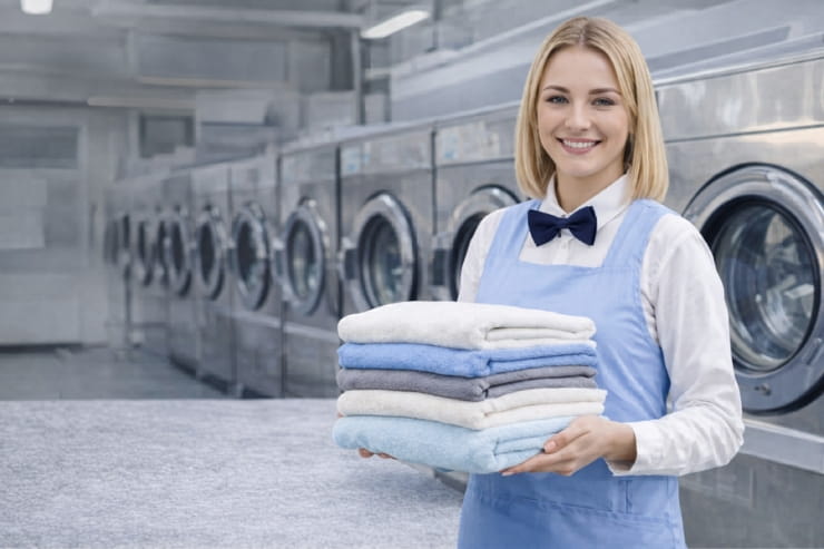 wash and fold laundry service in Abu Dhabi